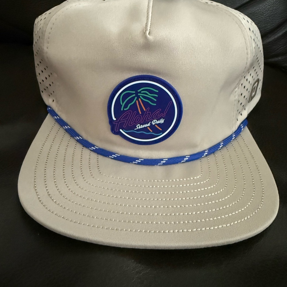 ALOHAS Beige and Blue Men's Cap